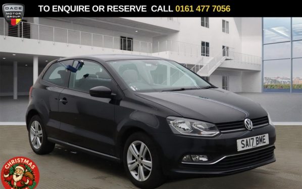Used 2017 BLACK VOLKSWAGEN POLO Hatchback 1.0 Match Edition Hatchback 3dr Petrol Manual Euro 6 (s/s) (60 ps) (reg. 2017-08-21) for sale in Stockport