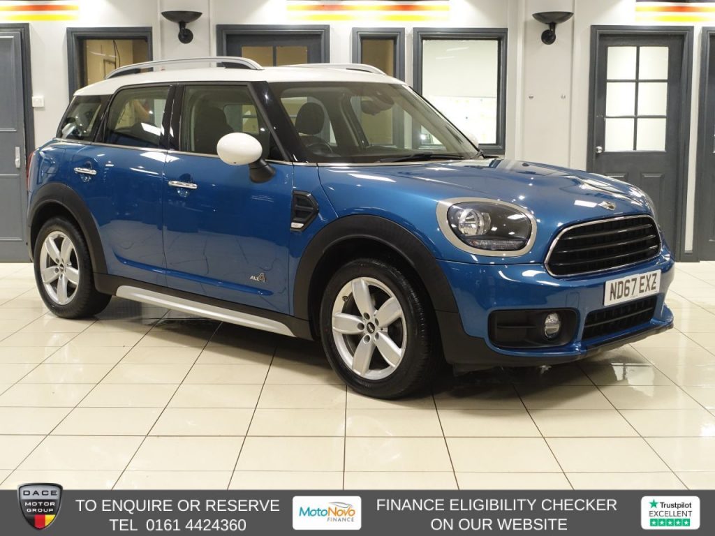 Used 2017 BLUE MINI COUNTRYMAN SUV 1.5 Cooper SUV 5dr Petrol Manual ALL4 Euro 6 (s/s) (136 ps) (reg. 2017-12-15) for sale in Altrincham