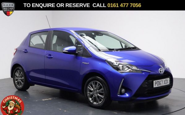 Used 2017 BLUE TOYOTA YARIS Hatchback 1.5 VVT-h Icon Hatchback 5dr Petrol Hybrid E-CVT Euro 6 (s/s) (100 ps) (reg. 2017-09-01) for sale in Stockport