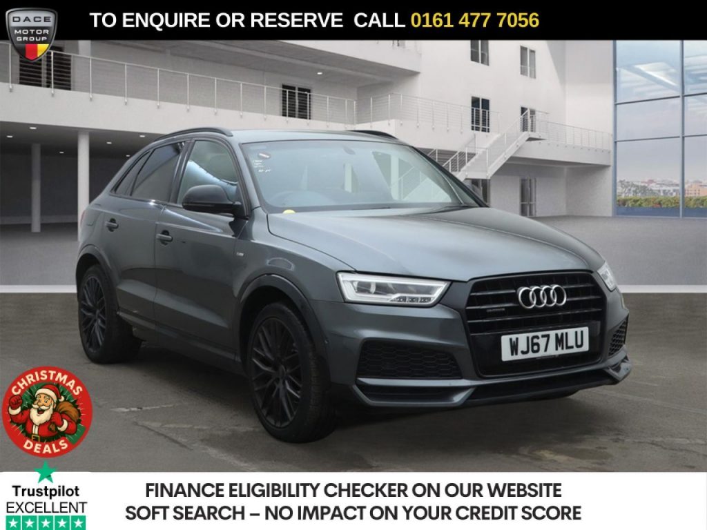 Used 2017 GREY AUDI Q3 SUV 2.0 TFSI Black Edition SUV 5dr Petrol S Tronic quattro Euro 6 (s/s) (180 ps) (reg. 2017-09-01) for sale in Stockport