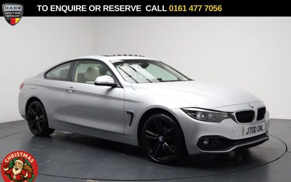 Used 2017 SILVER BMW 4 SERIES Coupe 2.0 420i Sport Coupe 2dr Petrol Auto xDrive Euro 6 (s/s) (184 ps) (reg. 2017-10-17) for sale in Stockport