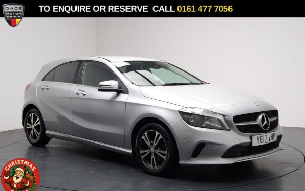 Used 2017 SILVER MERCEDES-BENZ A-CLASS Hatchback 1.5 A180d SE Hatchback 5dr Diesel 7G-DCT Euro 6 (s/s) (109 ps) (reg. 2017-03-28) for sale in Stockport