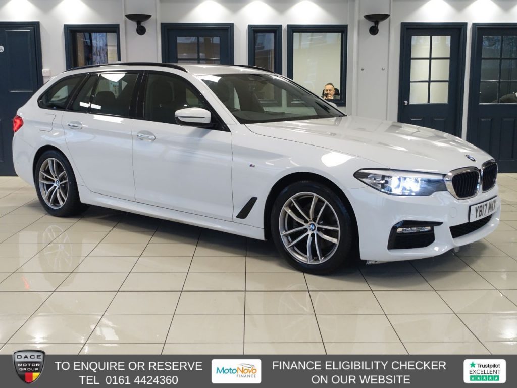 Used 2017 WHITE BMW 5 SERIES Estate 2.0 520d M Sport Touring 5dr Diesel Auto Euro 6 (s/s) (190 ps) (reg. 2017-06-14) for sale in Altrincham