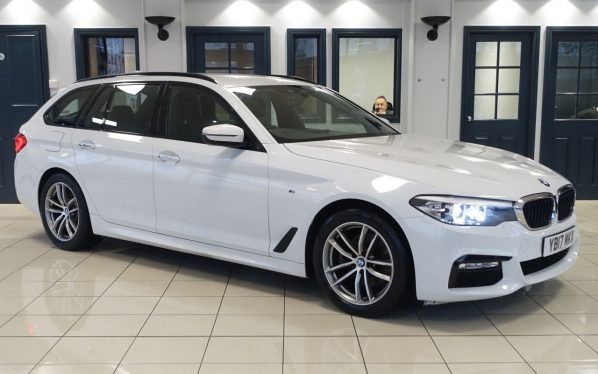 Used 2017 WHITE BMW 5 SERIES Estate 2.0 520d M Sport Touring 5dr Diesel Auto Euro 6 (s/s) (190 ps) (reg. 2017-06-14) for sale in Altrincham