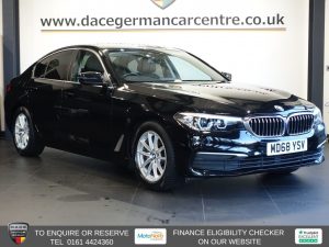 Used 2018 BLACK BMW 5 SERIES Saloon 2.0 520i GPF SE Saloon 4dr Petrol Auto Euro 6 (s/s) (184 ps) (reg. 2018-11-30) for sale in Altrincham