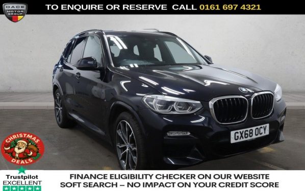Used 2018 BLACK BMW X3 SUV 3.0 30d M Sport SUV 5dr Diesel Auto xDrive Euro 6 (s/s) (265 ps) (reg. 2018-11-08) for sale in Manchester