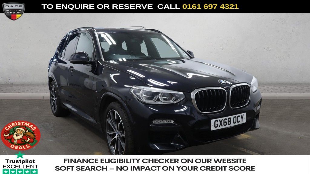 Used 2018 BLACK BMW X3 SUV 3.0 30d M Sport SUV 5dr Diesel Auto xDrive Euro 6 (s/s) (265 ps) (reg. 2018-11-08) for sale in Manchester