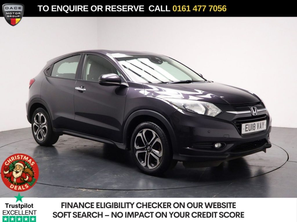 Used 2018 BLACK HONDA HR-V SUV 1.5 i-VTEC SE SUV 5dr Petrol CVT Euro 6 (s/s) (130 ps) (reg. 2018-03-31) for sale in Stockport
