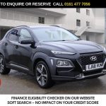 Used 2018 BLACK HYUNDAI KONA SUV 1.0 T-GDi Blue Drive Premium SUV 5dr Petrol Manual Euro 6 (s/s) (120 ps) (reg. 2018-10-31) for sale in Stockport