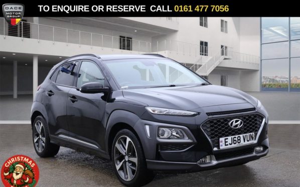 Used 2018 BLACK HYUNDAI KONA SUV 1.0 T-GDi Blue Drive Premium SUV 5dr Petrol Manual Euro 6 (s/s) (120 ps) (reg. 2018-10-31) for sale in Stockport