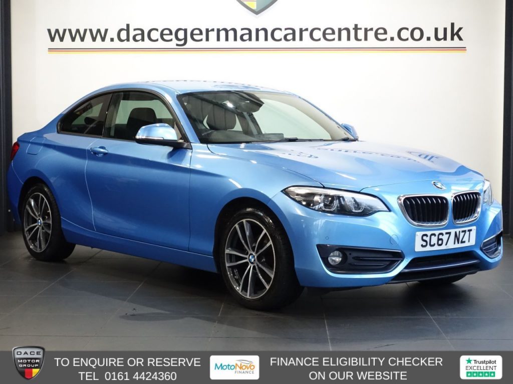 Used 2018 BLUE BMW 2 SERIES Coupe 1.5 218i Sport Coupe 2dr Petrol Manual Euro 6 (s/s) (136 ps) (reg. 2018-02-07) for sale in Altrincham