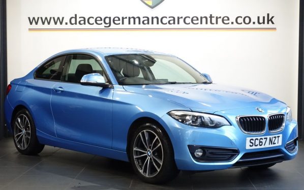 Used 2018 BLUE BMW 2 SERIES Coupe 1.5 218i Sport Coupe 2dr Petrol Manual Euro 6 (s/s) (136 ps) (reg. 2018-02-07) for sale in Altrincham