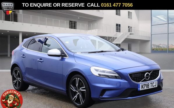 Used 2018 BLUE VOLVO V40 Hatchback 2.0 D3 R-Design Pro Hatchback 5dr Diesel Auto Euro 6 (s/s) (150 ps) (reg. 2018-05-14) for sale in Stockport