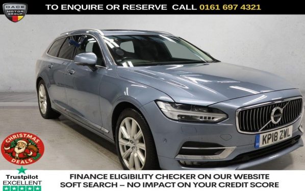 Used 2018 BLUE VOLVO V90 Estate 2.0 D5 PowerPulse Inscription Pro Estate 5dr Diesel Auto AWD Euro 6 (s/s) (235 ps) (reg. 2018-03-28) for sale in Manchester