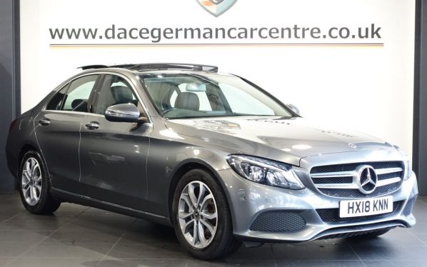 Used 2018 GREY MERCEDES-BENZ C-CLASS Saloon 2.1 C220d Sport (Premium) Saloon 4dr Diesel G-Tronic+ Euro 6 (s/s) (170 ps) (reg. 2018-03-24) for sale in Altrincham