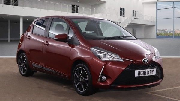 Used 2018 RED TOYOTA YARIS Hatchback 1.5 VVT-i Design Hatchback 5dr Petrol Manual Euro 6 (111 ps) (reg. 2018-06-27) for sale in Manchester