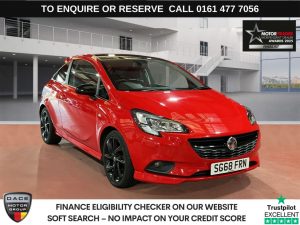 Used 2018 RED VAUXHALL CORSA Hatchback 1.4i ecoTEC SRi VX Line Nav Black Hatchback 3dr Petrol Manual Euro 6 (90 ps) (reg. 2018-09-14) for sale in Stockport