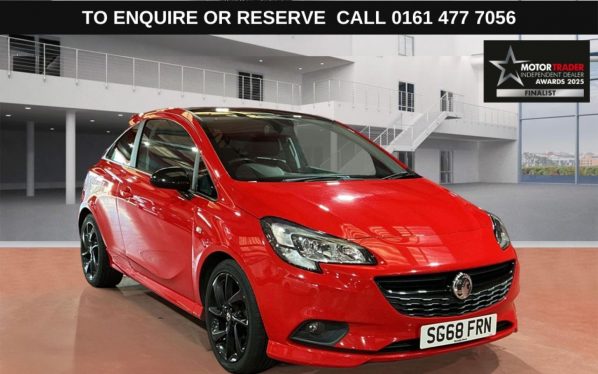 Used 2018 RED VAUXHALL CORSA Hatchback 1.4i ecoTEC SRi VX Line Nav Black Hatchback 3dr Petrol Manual Euro 6 (90 ps) (reg. 2018-09-14) for sale in Stockport