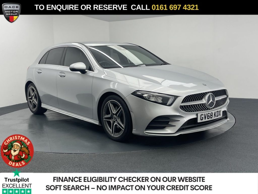 Used 2018 SILVER MERCEDES-BENZ A-CLASS Hatchback 1.5 A180d AMG Line Hatchback 5dr Diesel 7G-DCT Euro 6 (s/s) (116 ps) (reg. 2018-12-03) for sale in Manchester