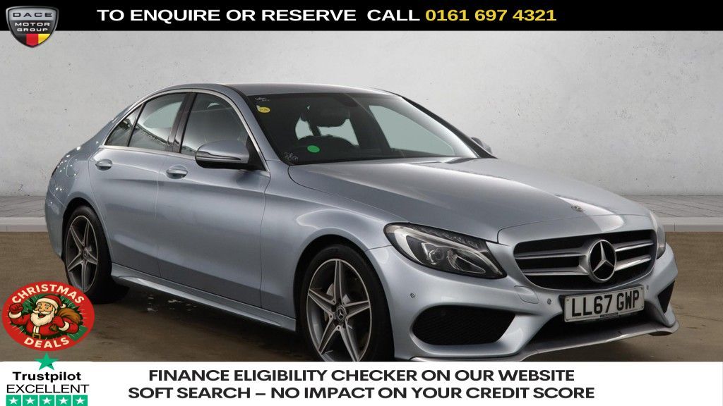 Used 2018 SILVER MERCEDES-BENZ C-CLASS Saloon 2.1 C220d AMG Line Saloon 4dr Diesel G-Tronic+ Euro 6 (s/s) (170 ps) (reg. 2018-01-31) for sale in Manchester