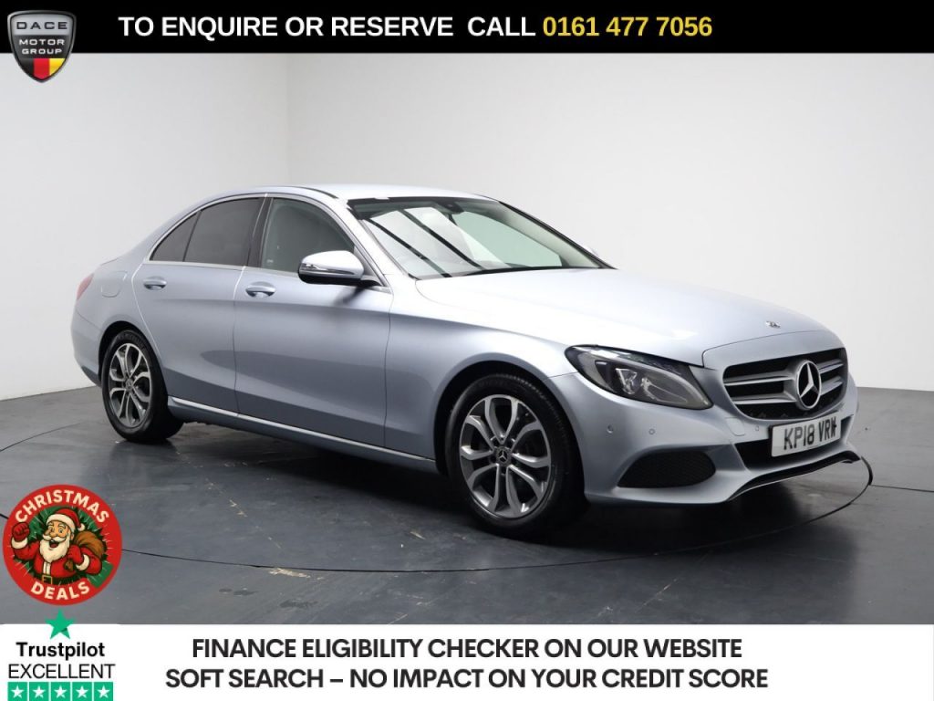 Used 2018 SILVER MERCEDES-BENZ C-CLASS Saloon 2.1 C220d Sport Saloon 4dr Diesel G-Tronic+ Euro 6 (s/s) (170 ps) (reg. 2018-03-22) for sale in Stockport