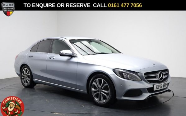 Used 2018 SILVER MERCEDES-BENZ C-CLASS Saloon 2.1 C220d Sport Saloon 4dr Diesel G-Tronic+ Euro 6 (s/s) (170 ps) (reg. 2018-03-22) for sale in Stockport