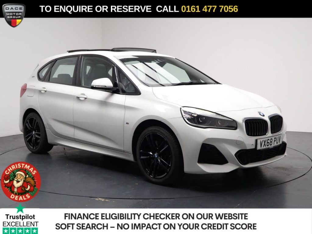 Used 2018 WHITE BMW 2 SERIES ACTIVE TOURER MPV 1.5 225xe 7.6kWh M Sport (Premium) MPV 5dr Petrol Plug-in Hybrid Auto 4WD Euro 6 (s/s) (224 ps) (reg. 2018-11-30) for sale in Stockport