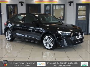Used 2019 BLACK AUDI A1 Hatchback 1.0 TFSI 30 S line Sportback 5dr Petrol Manual Euro 6 (s/s) (116 ps) (reg. 2019-02-12) for sale in Altrincham