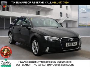 Used 2019 BLACK AUDI A3 Hatchback 1.5 TFSI CoD 35 Sport Sportback 5dr Petrol S Tronic Euro 6 (s/s) (150 ps) (reg. 2019-04-19) for sale in Stockport