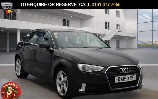 Used 2019 BLACK AUDI A3 Hatchback 1.5 TFSI CoD 35 Sport Sportback 5dr Petrol S Tronic Euro 6 (s/s) (150 ps) (reg. 2019-04-19) for sale in Stockport