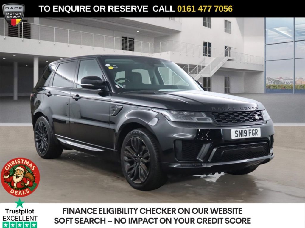 Used 2019 BLACK LAND ROVER RANGE ROVER SPORT SUV 3.0 SD V6 HSE SUV 5dr Diesel Auto 4WD Euro 6 (s/s) (306 ps) (reg. 2019-07-31) for sale in Stockport