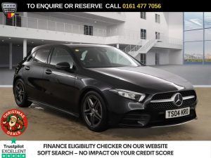 Used 2019 BLACK MERCEDES-BENZ A-CLASS Hatchback 1.3 A180 AMG Line (Premium) Hatchback 5dr Petrol Manual Euro 6 (s/s) (136 ps) (reg. 2019-01-30) for sale in Stockport