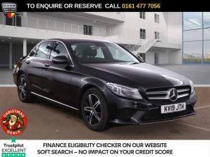Used 2019 BLACK MERCEDES-BENZ C-CLASS Saloon 2.0 C220d Sport (Premium Plus) Saloon 4dr Diesel G-Tronic+ Euro 6 (s/s) (194 ps) (reg. 2019-07-11) for sale in Stockport