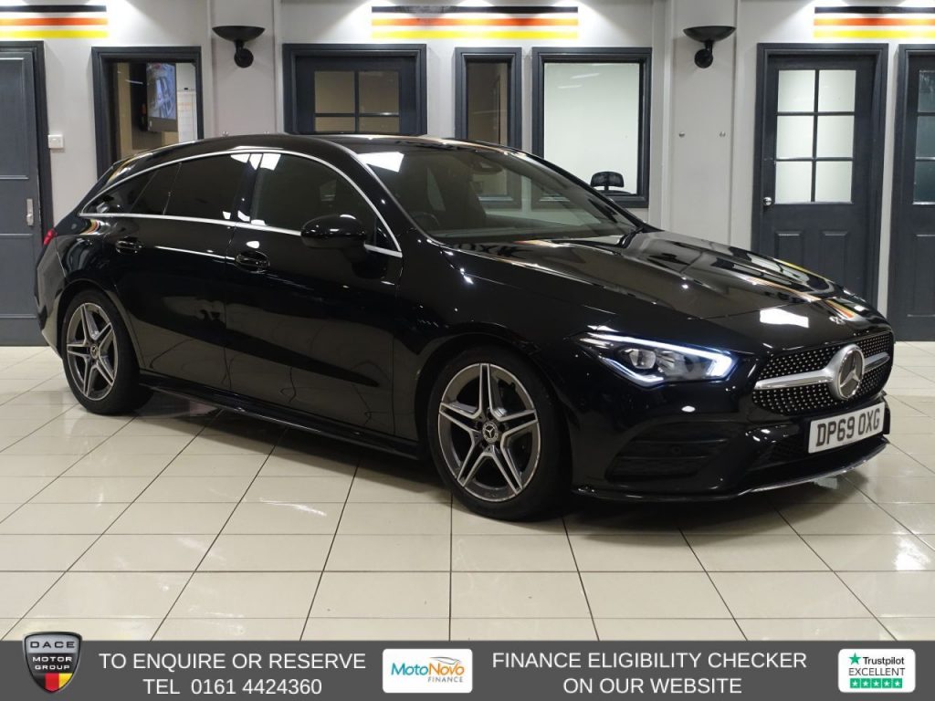 Used 2019 BLACK MERCEDES-BENZ CLA Estate 1.3 CLA180 AMG Line Shooting Brake 5dr Petrol 7G-DCT Euro 6 (s/s) (136 ps) (reg. 2019-12-17) for sale in Altrincham