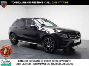 Used 2019 BLACK MERCEDES-BENZ GLC SUV 2.0 GLC250 AMG Night Edition SUV 5dr Petrol G-Tronic+ 4MATIC Euro 6 (s/s) (211 ps) (reg. 2019-07-31) for sale in Stockport