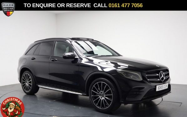 Used 2019 BLACK MERCEDES-BENZ GLC SUV 2.0 GLC250 AMG Night Edition SUV 5dr Petrol G-Tronic+ 4MATIC Euro 6 (s/s) (211 ps) (reg. 2019-07-31) for sale in Stockport