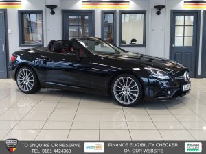 Used 2019 BLACK MERCEDES-BENZ SLC Convertible 1.6 SLC180 GPF AMG Line Convertible 2dr Petrol Manual Euro 6 (s/s) (156 ps) (reg. 2019-05-24) for sale in Altrincham