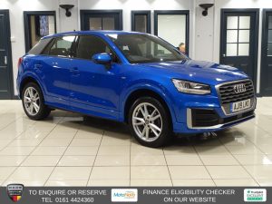 Used 2019 BLUE AUDI Q2 SUV 1.5 TFSI CoD 35 S line SUV 5dr Petrol Manual Euro 6 (s/s) (150 ps) (reg. 2019-03-29) for sale in Altrincham