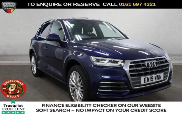 Used 2019 BLUE AUDI Q5 SUV 2.0 TDI 40 S line SUV 5dr Diesel S Tronic quattro Euro 6 (s/s) (190 ps) (reg. 2019-08-29) for sale in Manchester