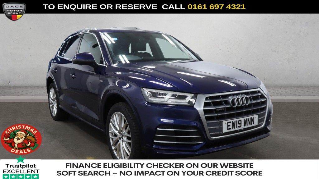 Used 2019 BLUE AUDI Q5 SUV 2.0 TDI 40 S line SUV 5dr Diesel S Tronic quattro Euro 6 (s/s) (190 ps) (reg. 2019-08-29) for sale in Manchester