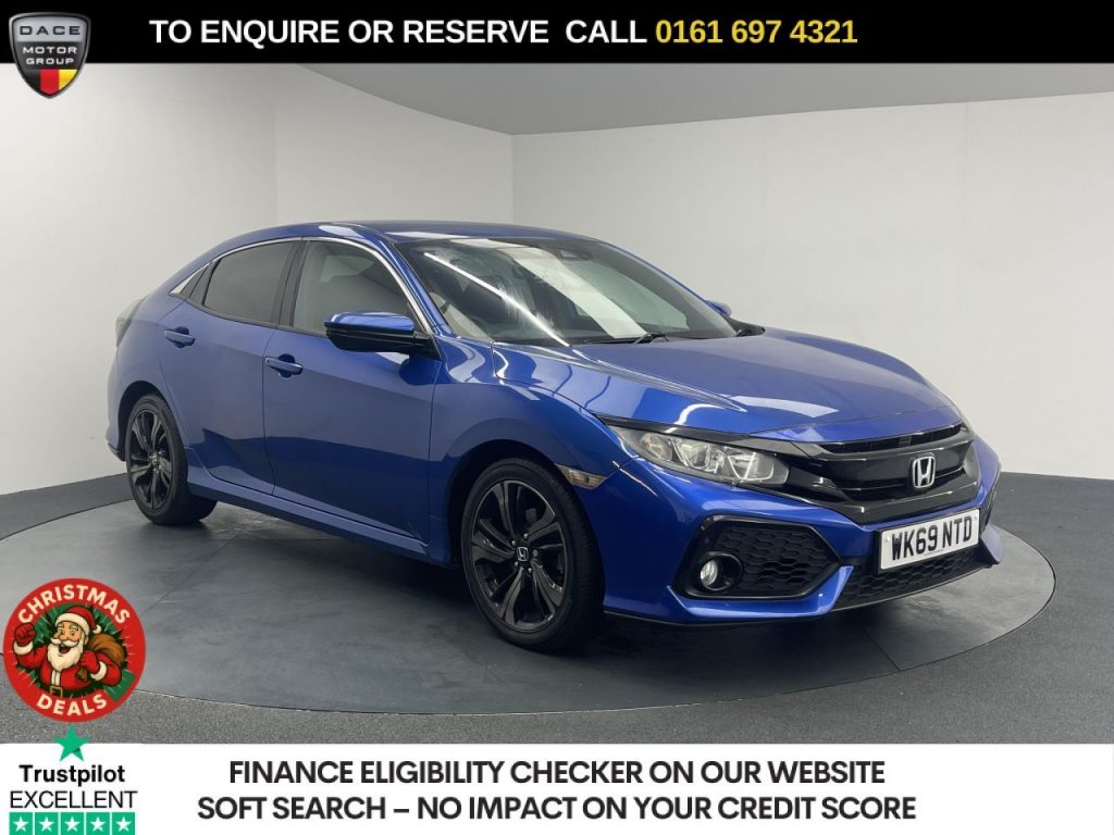 Used 2019 BLUE HONDA CIVIC Hatchback 1.0 VTEC Turbo SR Hatchback 5dr Petrol Manual Euro 6 (s/s) (126 ps) (reg. 2019-11-05) for sale in Manchester