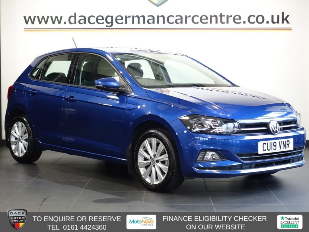 Used 2019 BLUE VOLKSWAGEN POLO Hatchback 1.0 TSI GPF SEL Hatchback 5dr Petrol Manual Euro 6 (s/s) (115 ps) (reg. 2019-03-11) for sale in Altrincham