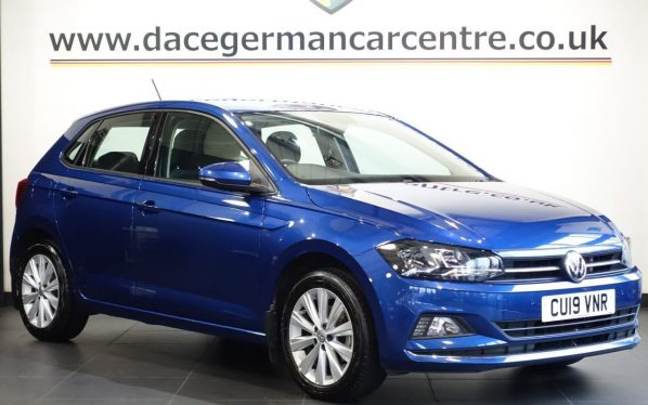 Used 2019 BLUE VOLKSWAGEN POLO Hatchback 1.0 TSI GPF SEL Hatchback 5dr Petrol Manual Euro 6 (s/s) (115 ps) (reg. 2019-03-11) for sale in Altrincham