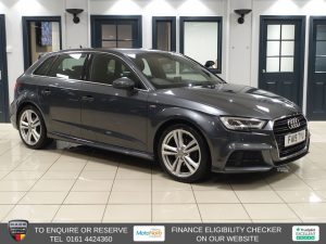 Used 2019 GREY AUDI A3 Hatchback 1.0 TFSI 30 S line Sportback 5dr Petrol Manual Euro 6 (s/s) (116 ps) (reg. 2019-07-18) for sale in Altrincham