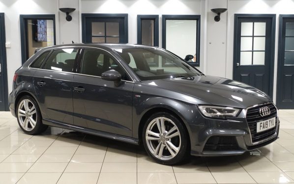 Used 2019 GREY AUDI A3 Hatchback 1.0 TFSI 30 S line Sportback 5dr Petrol Manual Euro 6 (s/s) (116 ps) (reg. 2019-07-18) for sale in Altrincham