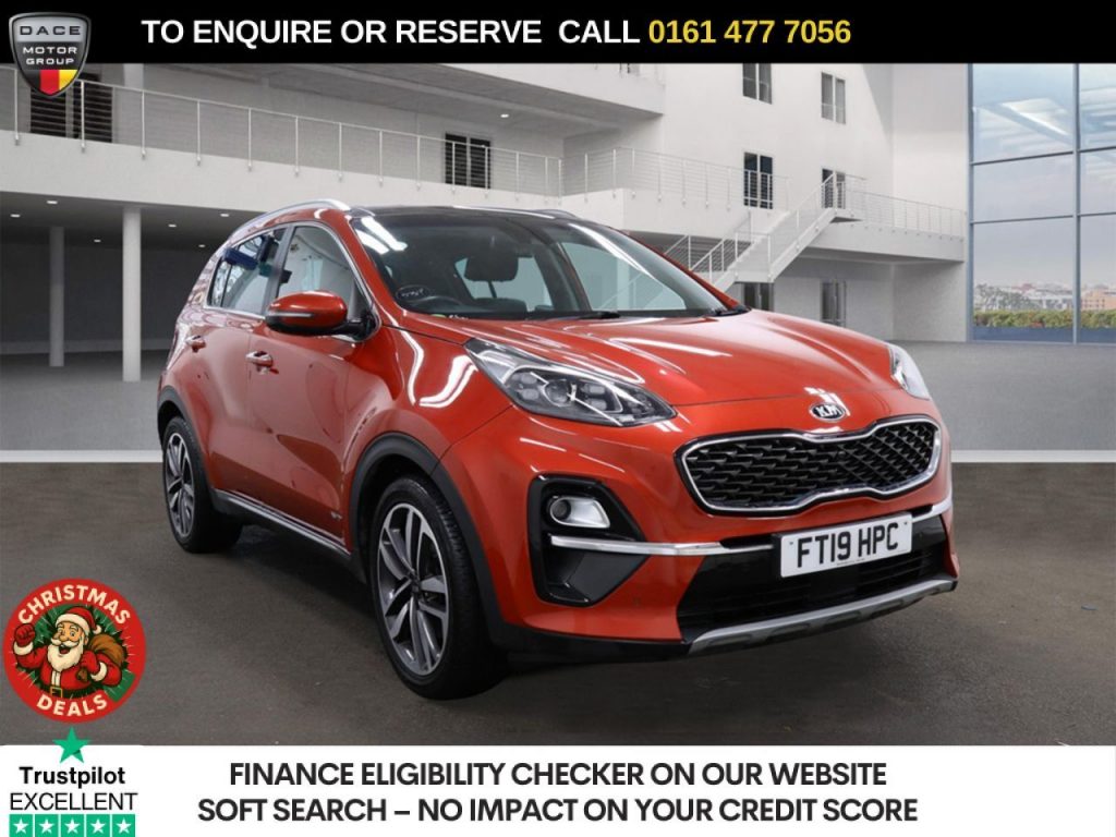 Used 2019 RED KIA SPORTAGE SUV 1.6 T-GDi 4 SUV 5dr Petrol DCT AWD Euro 6 (s/s) (174 bhp) (reg. 2019-04-23) for sale in Stockport