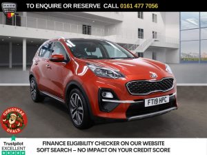 Used 2019 RED KIA SPORTAGE SUV 1.6 T-GDi 4 SUV 5dr Petrol DCT AWD Euro 6 (s/s) (174 bhp) (reg. 2019-04-23) for sale in Stockport
