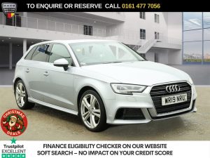 Used 2019 SILVER AUDI A3 Hatchback 1.5 TFSI CoD 35 S line Sportback 5dr Petrol S Tronic Euro 6 (s/s) (150 ps) (reg. 2019-04-30) for sale in Stockport