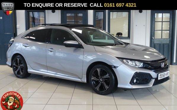 Used 2019 SILVER HONDA CIVIC Hatchback 1.0 VTEC Turbo EX Hatchback 5dr Petrol Manual Euro 6 (s/s) (129 ps) (reg. 2019-01-03) for sale in Manchester