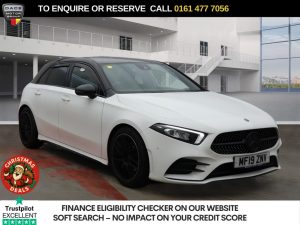 Used 2019 WHITE MERCEDES-BENZ A-CLASS Hatchback 1.3 A180 AMG Line (Premium) Hatchback 5dr Petrol Manual Euro 6 (s/s) (136 ps) (reg. 2019-05-24) for sale in Stockport